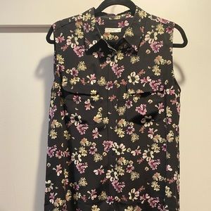 Equipment Femme Silk floral button up blouse